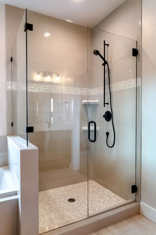 Elegant Shower with Built-in Niche